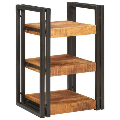 vidaXL Bedside Table Brown and Black 38 x 33 x 58 cm Solid Mango Wood