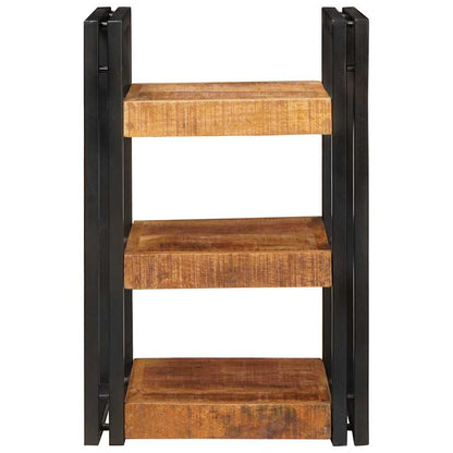 vidaXL Bedside Table Brown and Black 38 x 33 x 58 cm Solid Mango Wood