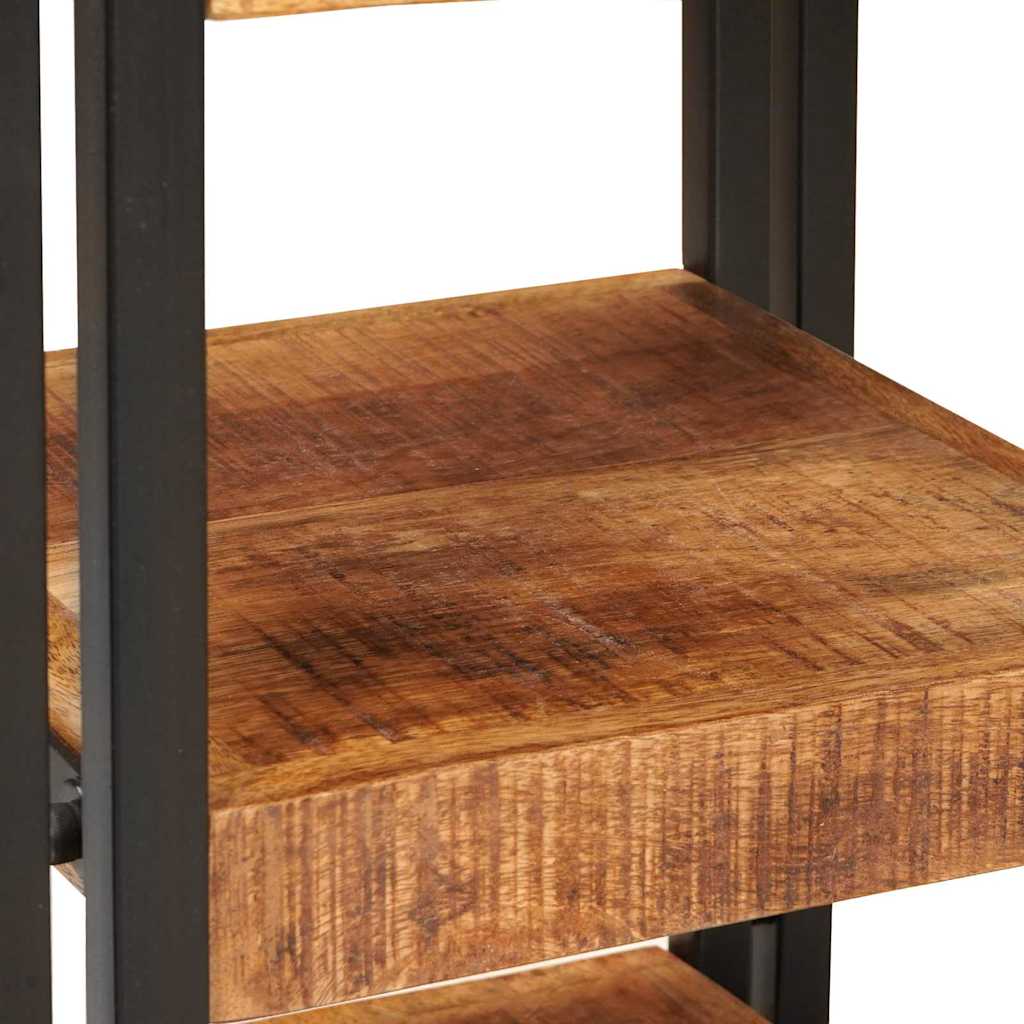 vidaXL Bedside Table 2 pcs Brown and Black Solid Mango Wood
