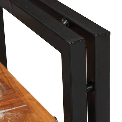 vidaXL Bedside Table Brown and Black Solid Reclaim wood