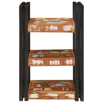 vidaXL Bedside Table 2 pcs Brown and Black Solid Reclaim wood