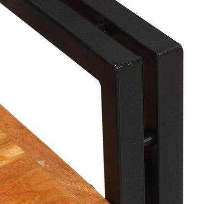 vidaXL Bedside Table 2 pcs Brown and Black Solid Wood Acacia