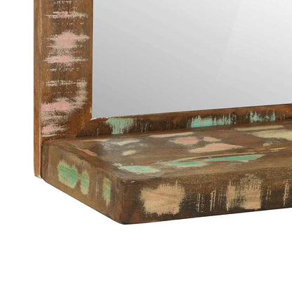 vidaXL Bathroom Mirror Brown 50 x 22 x 70 cm Solid Reclaim Wood