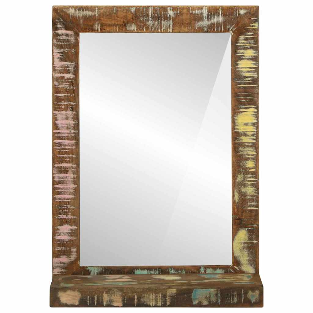 vidaXL Bathroom Mirror Brown 50 x 22 x 70 cm Solid Reclaim Wood