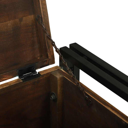 vidaXL Storage Box Brown and Black 50 x 50 x 50 cm Solid Reclaim Wood