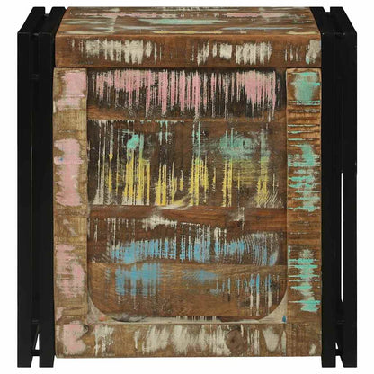 vidaXL Storage Box Brown and Black 50 x 50 x 50 cm Solid Reclaim Wood
