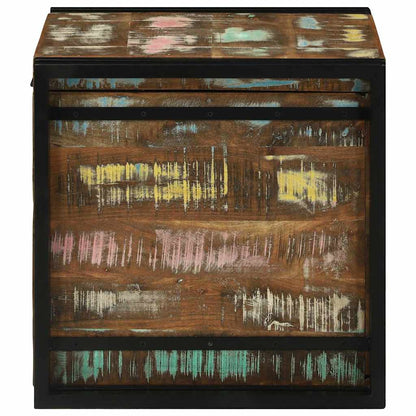 vidaXL Storage Box Brown and Black 50 x 50 x 50 cm Solid Reclaim Wood