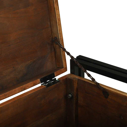 vidaXL Storage Box Brown and Black 80 x 50 x 50 cm Reclaimed Wood