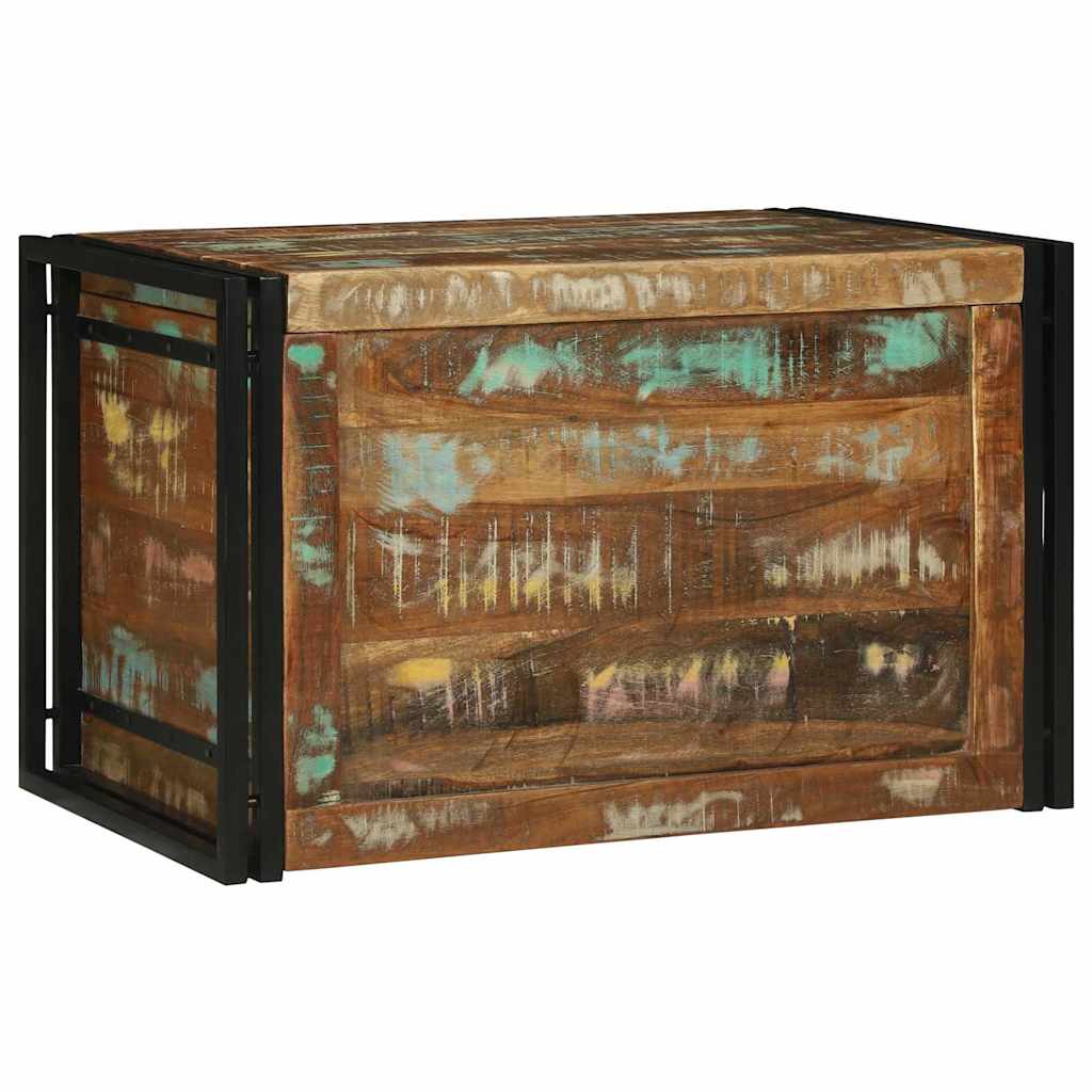 vidaXL Storage Box Brown and Black 80 x 50 x 50 cm Reclaimed Wood