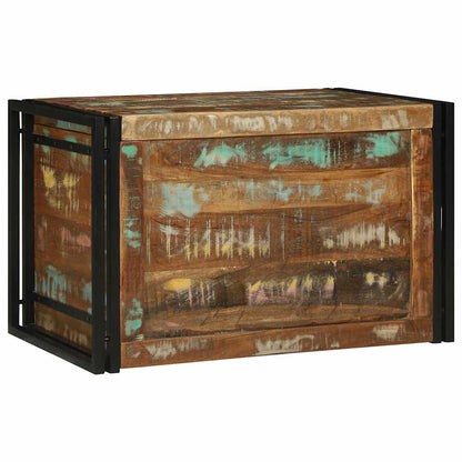 vidaXL Storage Box Brown and Black 80 x 50 x 50 cm Reclaimed Wood