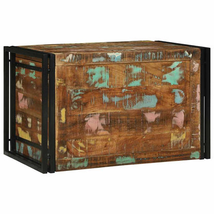 vidaXL Storage Box Brown and Black 80 x 50 x 50 cm Reclaimed Wood