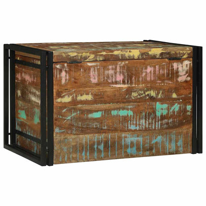 vidaXL Storage Box Brown and Black 80 x 50 x 50 cm Reclaimed Wood