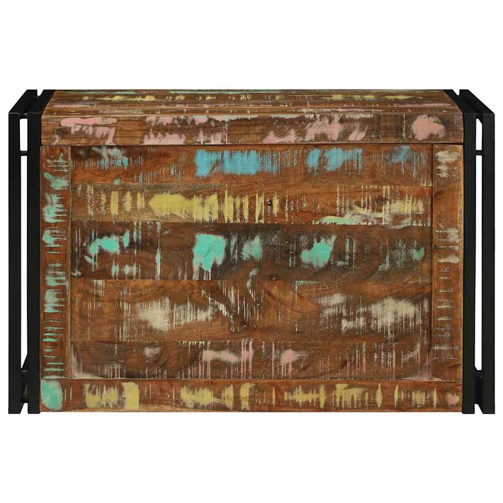 vidaXL Storage Box Brown and Black 80 x 50 x 50 cm Reclaimed Wood
