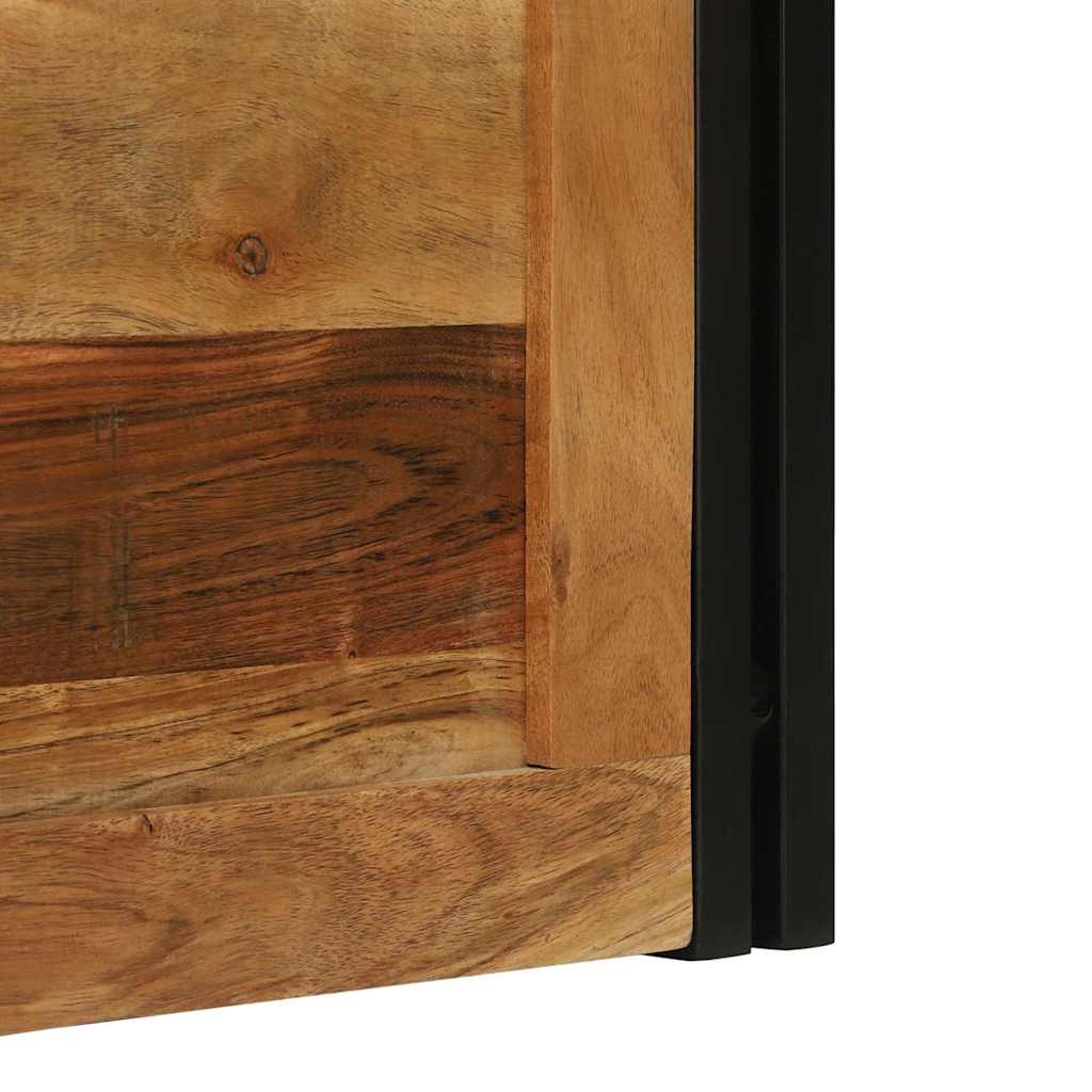 vidaXL Storage Box Brown and Black 80 x 50 x 50 cm Acacia Wood