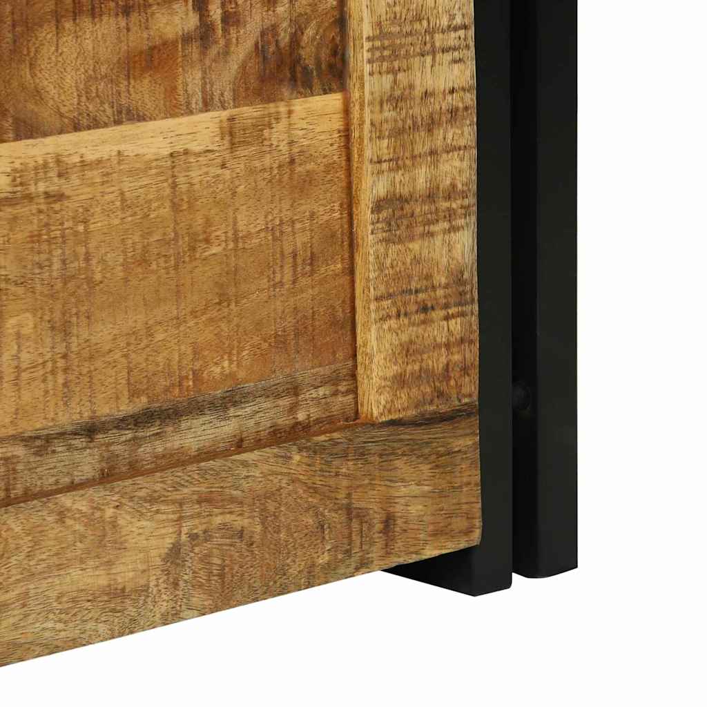 vidaXL Storage Box Brown and Black 40 x 40 x 40 cm Solid Mango Wood