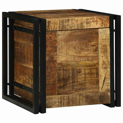vidaXL Storage Box Brown and Black 40 x 40 x 40 cm Solid Mango Wood