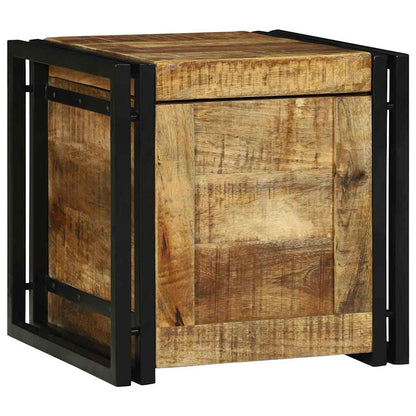 vidaXL Storage Box Brown and Black 40 x 40 x 40 cm Solid Mango Wood