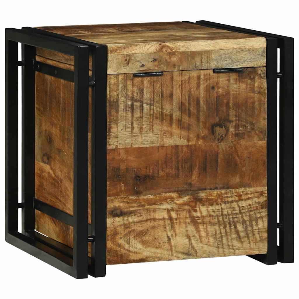 vidaXL Storage Box Brown and Black 40 x 40 x 40 cm Solid Mango Wood
