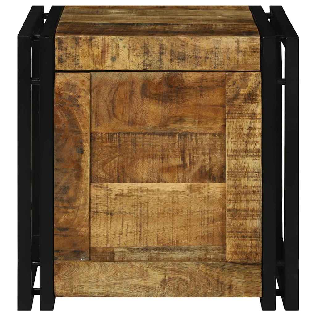 vidaXL Storage Box Brown and Black 40 x 40 x 40 cm Solid Mango Wood