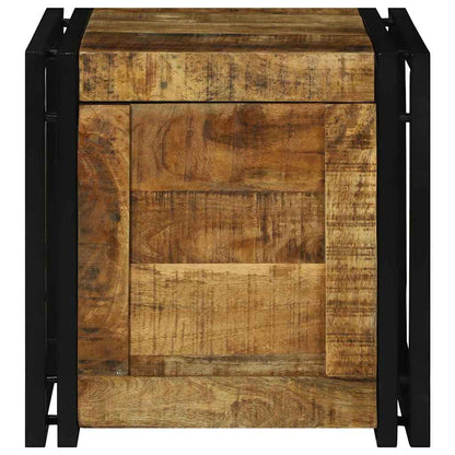 vidaXL Storage Box Brown and Black 40 x 40 x 40 cm Solid Mango Wood