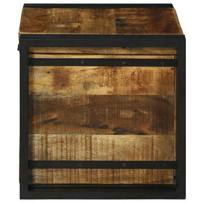 vidaXL Storage Box Brown and Black 40 x 40 x 40 cm Solid Mango Wood