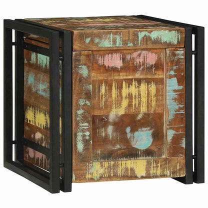 vidaXL Storage Box Brown and Black 40 x 40 x 40 cm Solid Acacia Wood