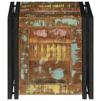 vidaXL Storage Box Brown and Black 40 x 40 x 40 cm Solid Acacia Wood