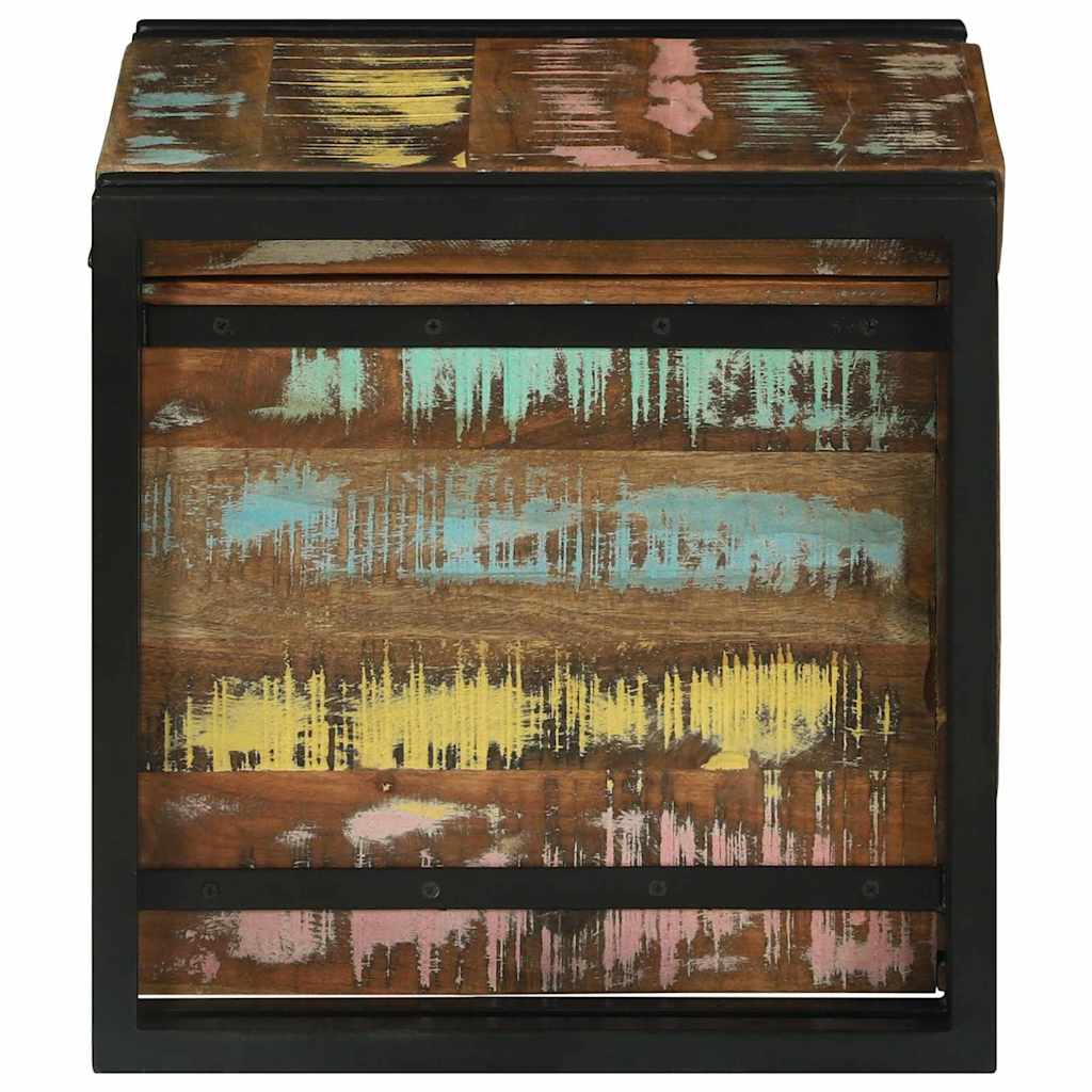 vidaXL Storage Box Brown and Black 40 x 40 x 40 cm Solid Acacia Wood