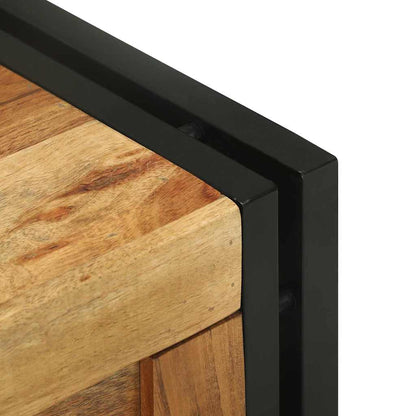 vidaXL Storage Box Brown and Black 40 x 40 x 40 cm Solid Acacia Wood
