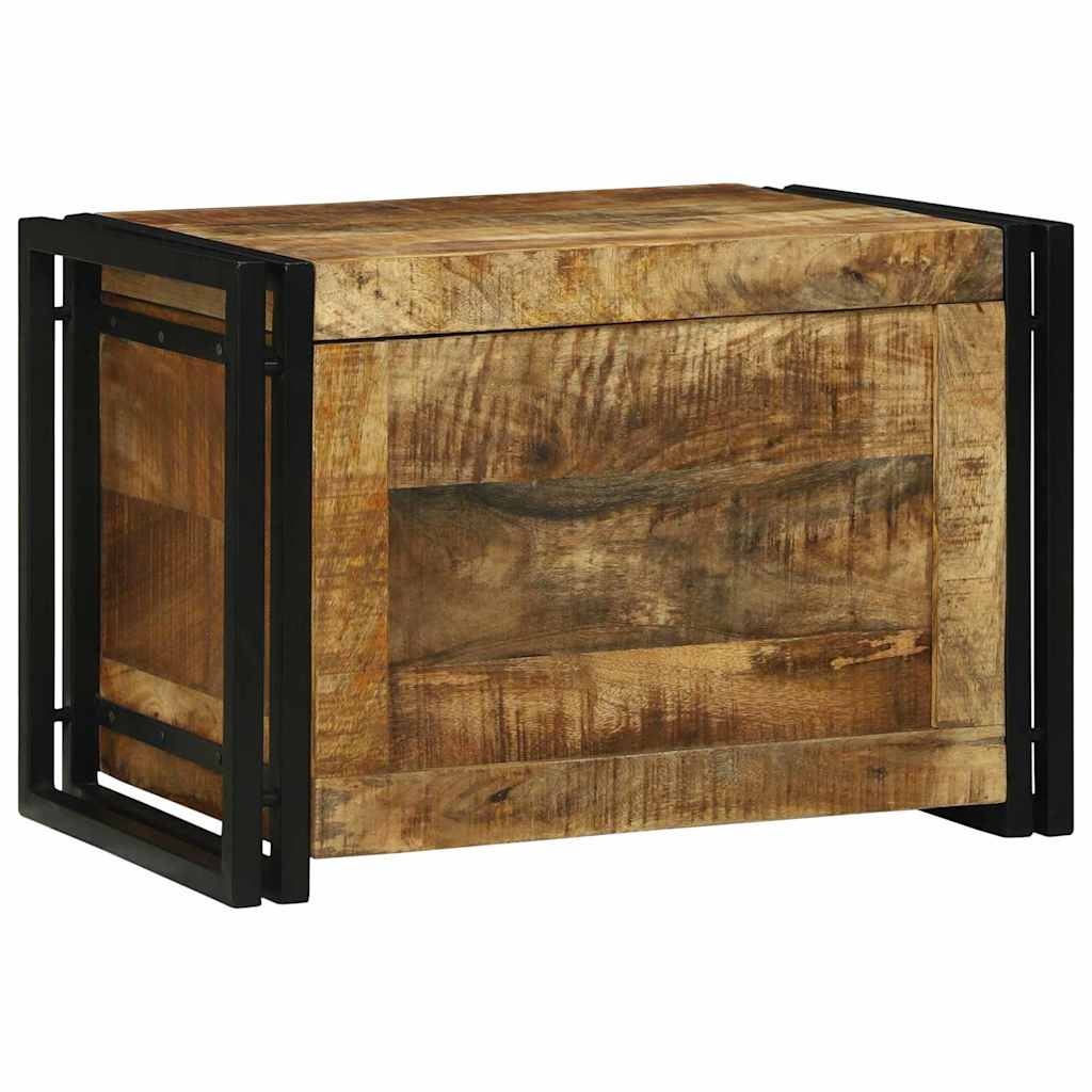 vidaXL Storage Box Brown and Black 60 x 40 x 41 cm Solid Mango Wood