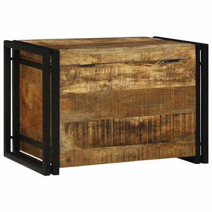vidaXL Storage Box Brown and Black 60 x 40 x 41 cm Solid Mango Wood