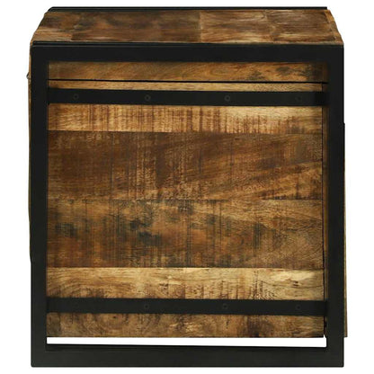 vidaXL Storage Box Brown and Black 60 x 40 x 41 cm Solid Mango Wood