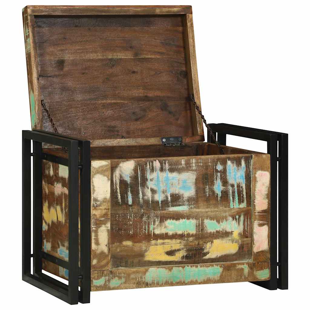 vidaXL Storage Box Brown and Black 60 x 40 x 41 cm Reclaimed Wood