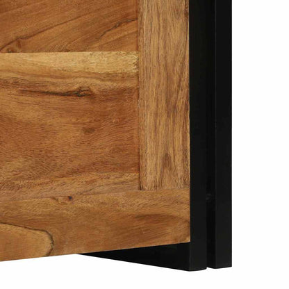 vidaXL Storage Box Brown and Black 60 x 40 x 41 cm Solid Acacia Wood