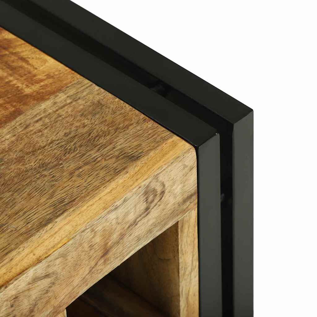 vidaXL Wine Rack Brown and Black 35 x 35 x 39 cm Solid Mango Wood