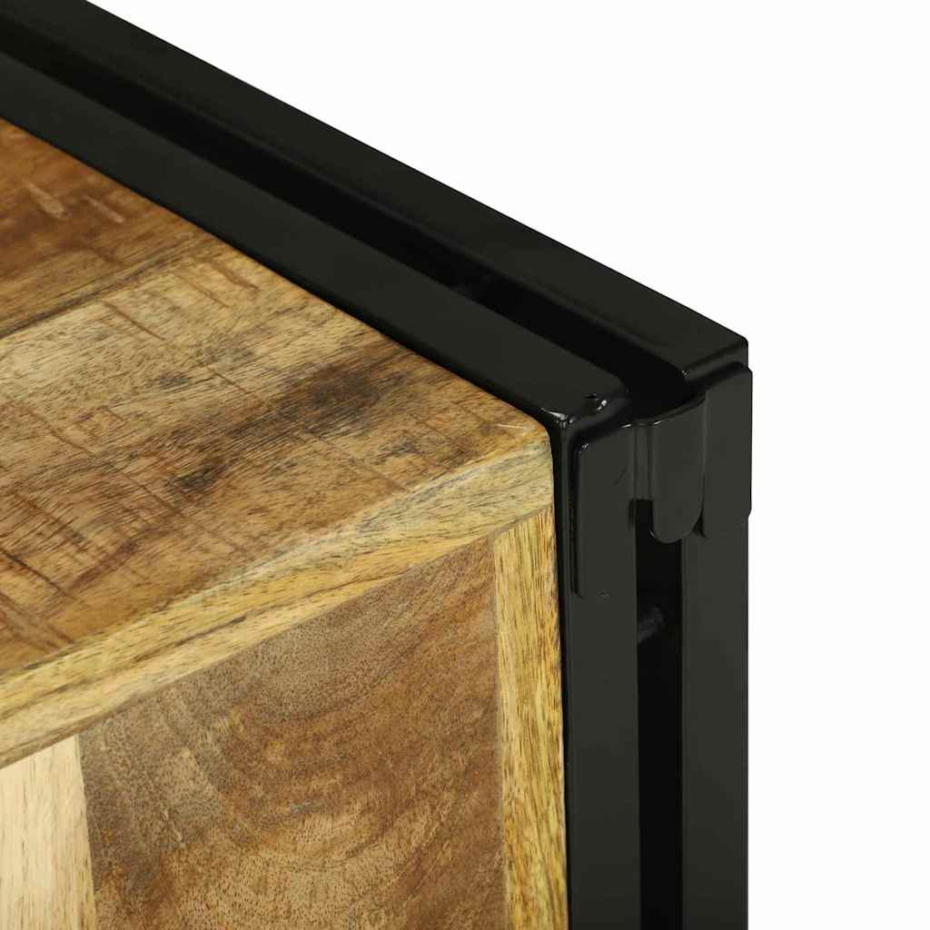 vidaXL Wine Rack Brown and Black 35 x 35 x 39 cm Solid Mango Wood