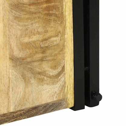 vidaXL Wine Rack Brown and Black 35 x 35 x 39 cm Solid Mango Wood