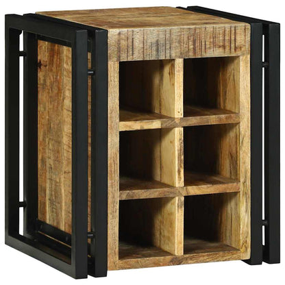 vidaXL Wine Rack Brown and Black 35 x 35 x 39 cm Solid Mango Wood