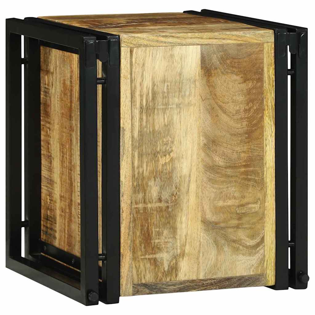 vidaXL Wine Rack Brown and Black 35 x 35 x 39 cm Solid Mango Wood