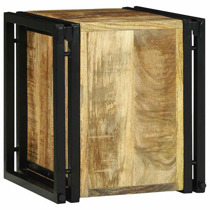 vidaXL Wine Rack Brown and Black 35 x 35 x 39 cm Solid Mango Wood