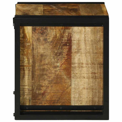 vidaXL Wine Rack Brown and Black 35 x 35 x 39 cm Solid Mango Wood