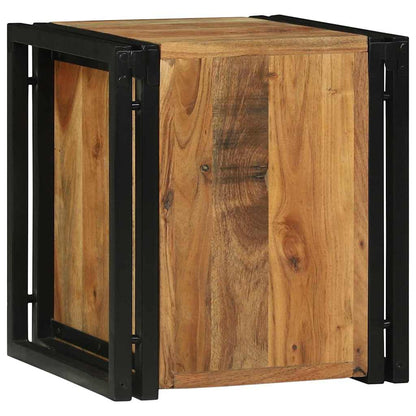 vidaXL Wine Rack Brown and Black 35 x 35 x 39 cm Solid Acacia Wood