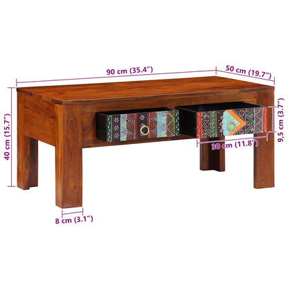 vidaXL Coffee Table 90x50x40 cm Solid Wood Acacia