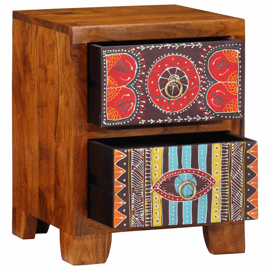 vidaXL Bedside Cabinet 2 pcs 35x35x45 cm Solid Wood Acacia
