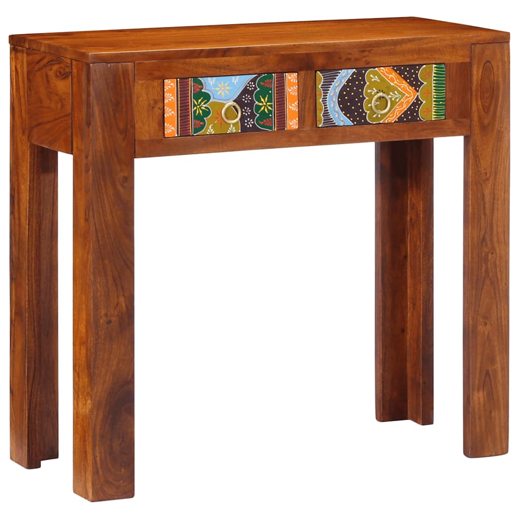 vidaXL Console Table 80x35x75 cm Solid Wood Acacia