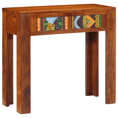 vidaXL Console Table 80x35x75 cm Solid Wood Acacia