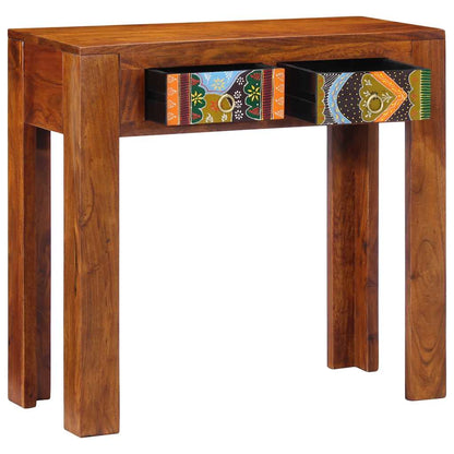 vidaXL Console Table 80x35x75 cm Solid Wood Acacia