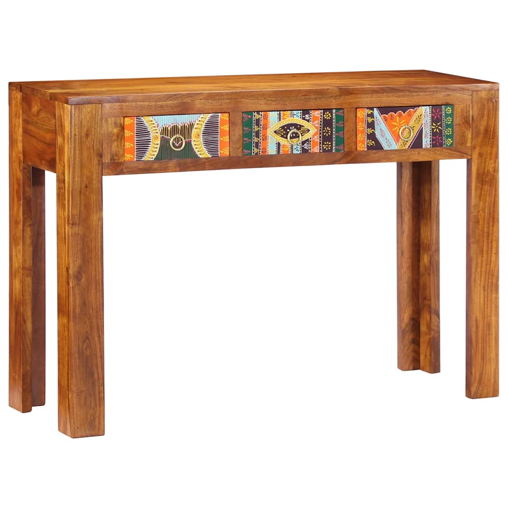 vidaXL Console Table 110x35x75 cm Solid Wood Acacia