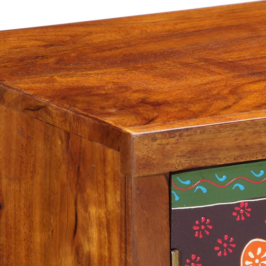 vidaXL Sideboard Multicolour 90x35x60 Solid Wood Acacia
