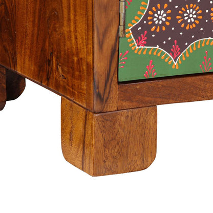 vidaXL Sideboard Multicolour 90x35x60 Solid Wood Acacia